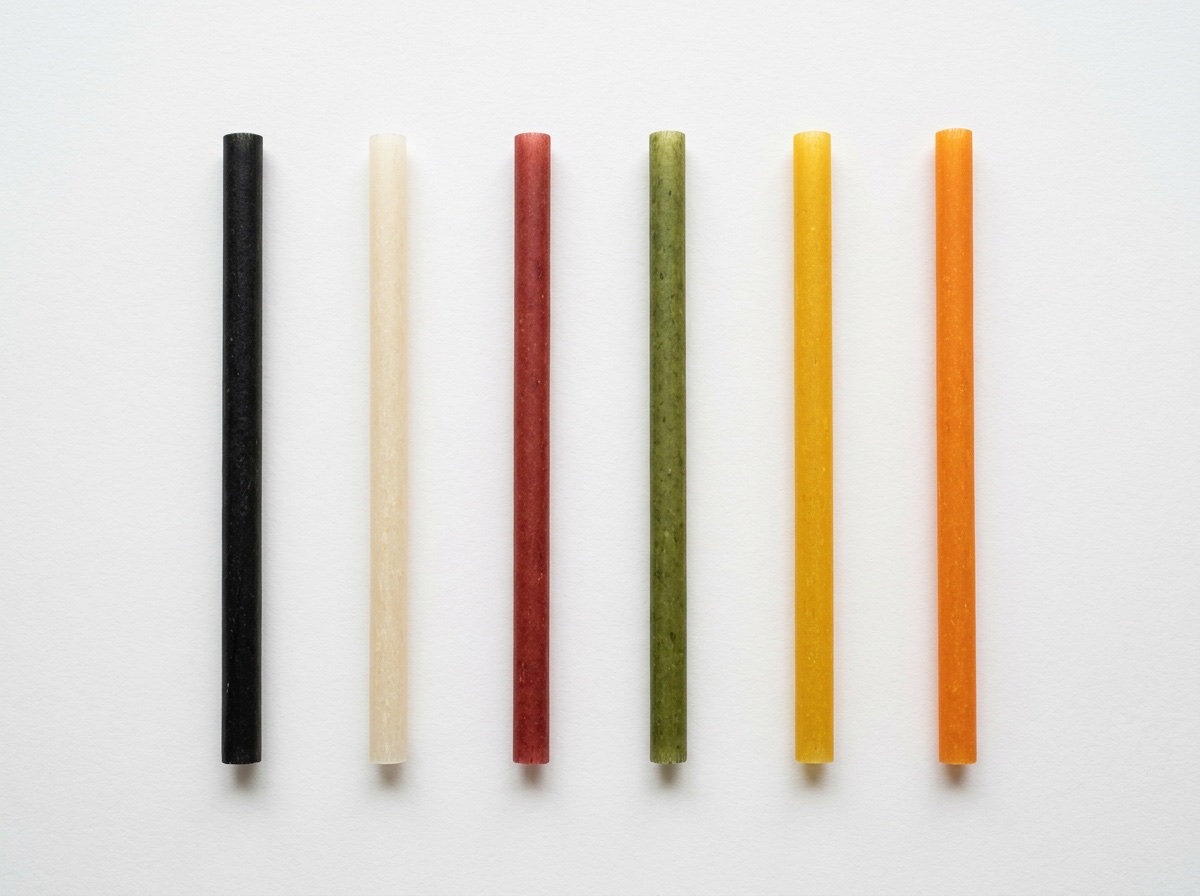 RootWave 13MM jumbo boba rice straws in 6 natural plant colors
